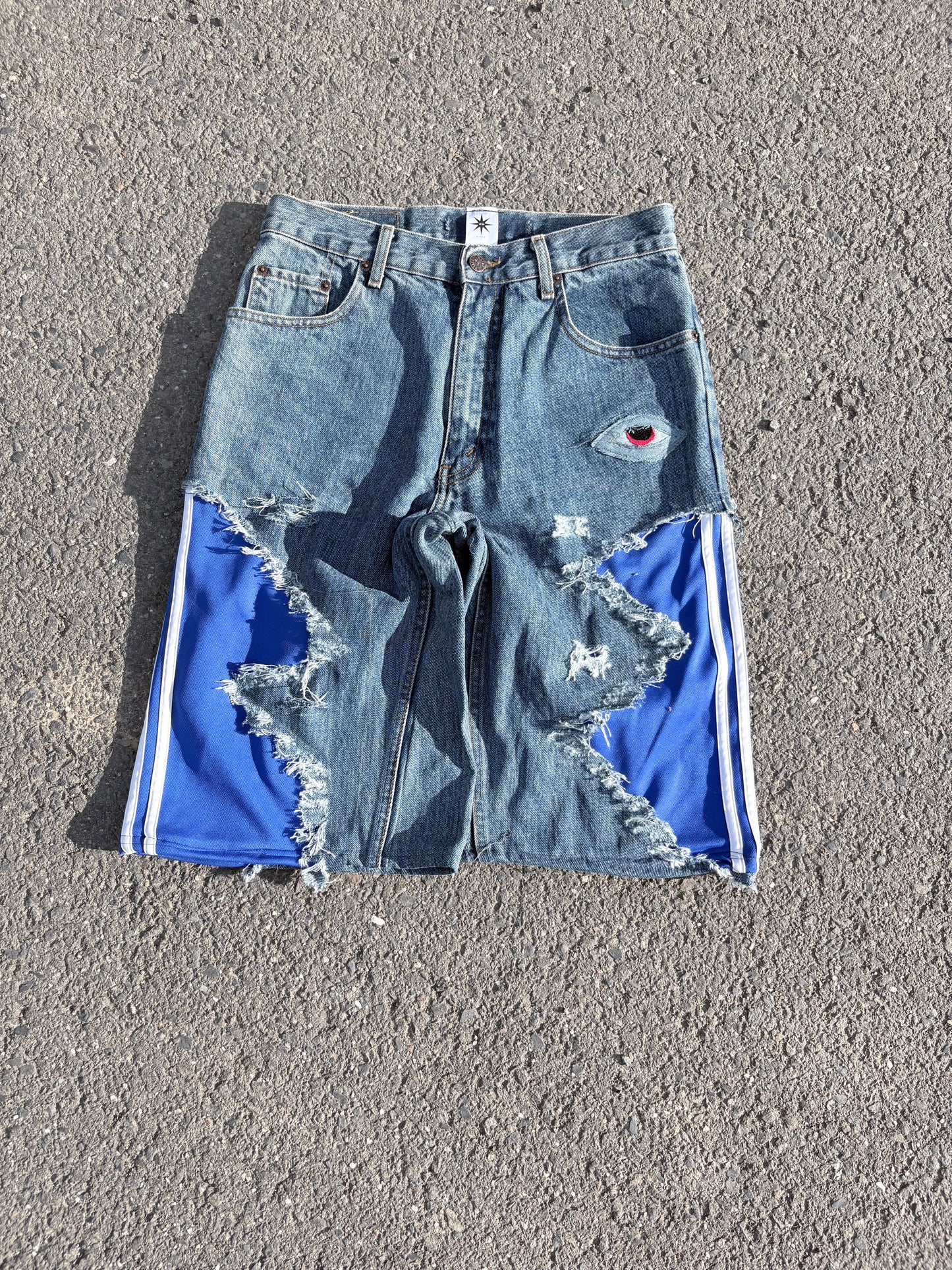 EY¢ Jorts – BLUE STRIPES
