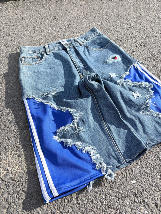 EY¢ Jorts – BLUE STRIPES