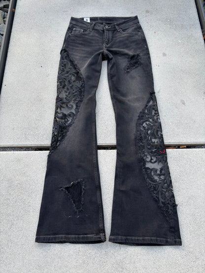EY¢ Lace Jeans – BLACK
