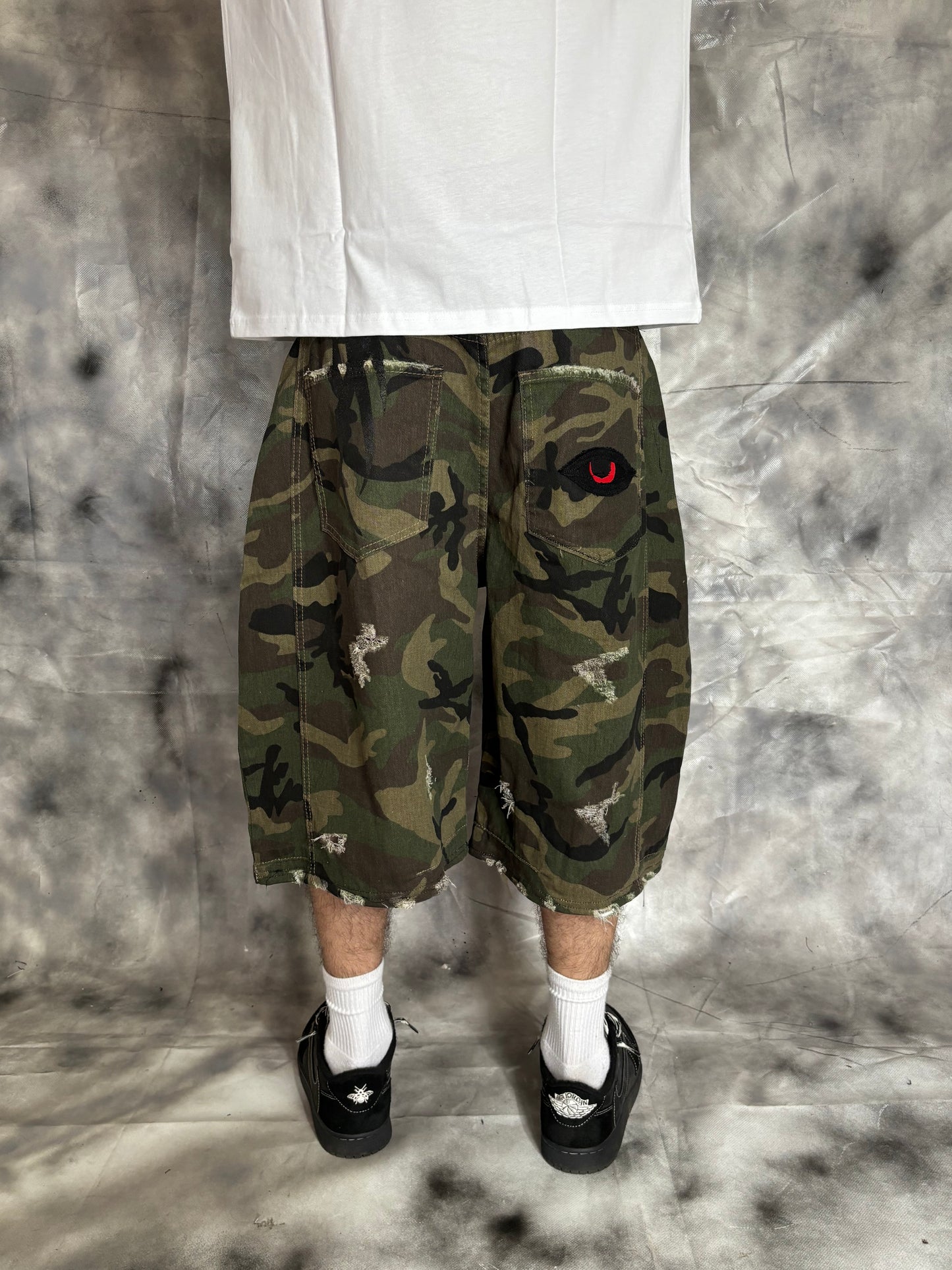Jorts – CAMO TRIBAL DISTRESSED