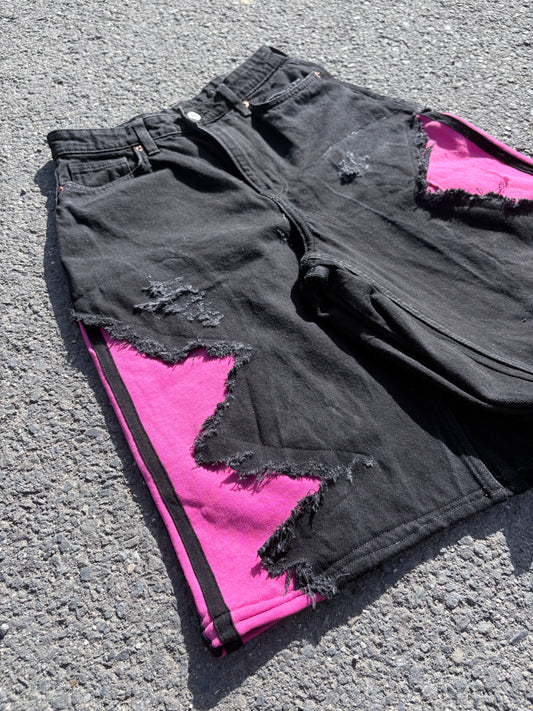 EY¢ Jorts – PINK STRIPES