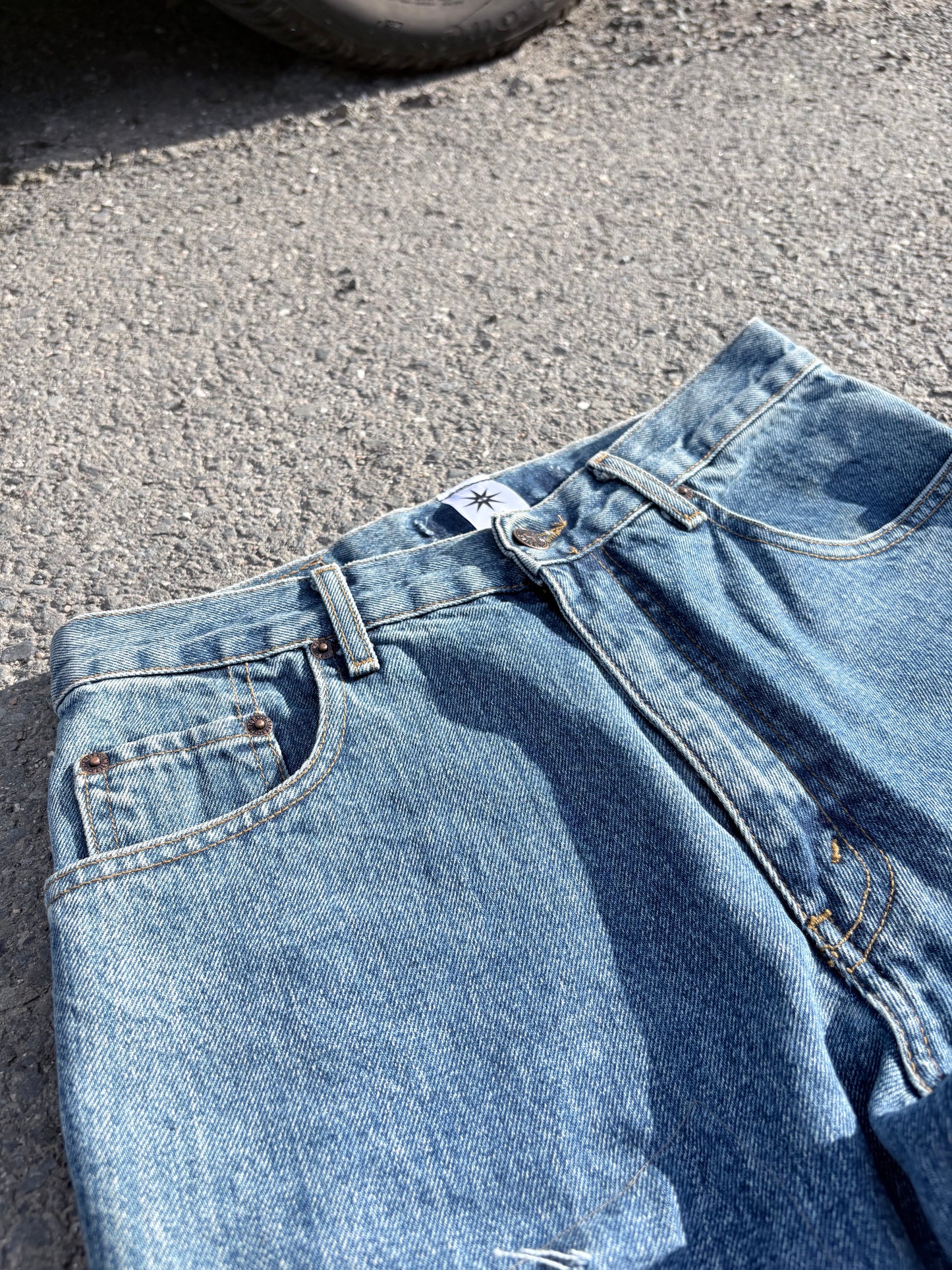 EY¢ Jorts – BLUE STRIPES