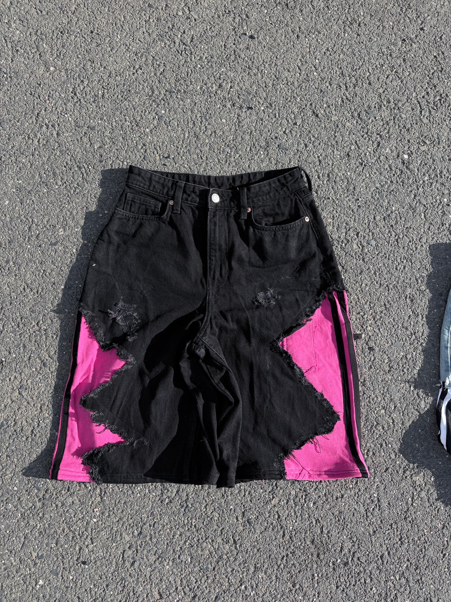 EY¢ Jorts – PINK STRIPES