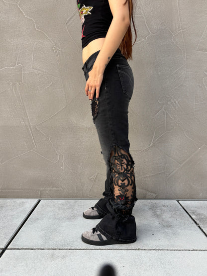 EY¢ Lace Jeans – BLACK