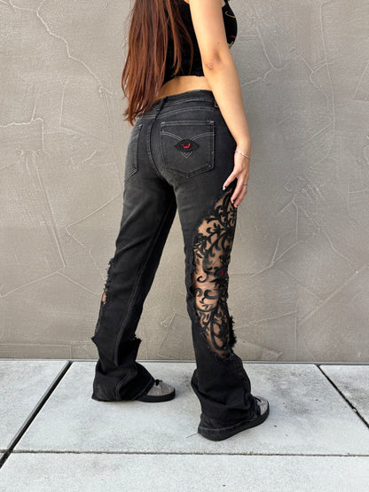 EY¢ Lace Jeans – BLACK
