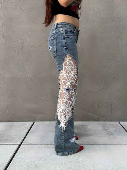 EY¢ Lace Jeans – BLUE