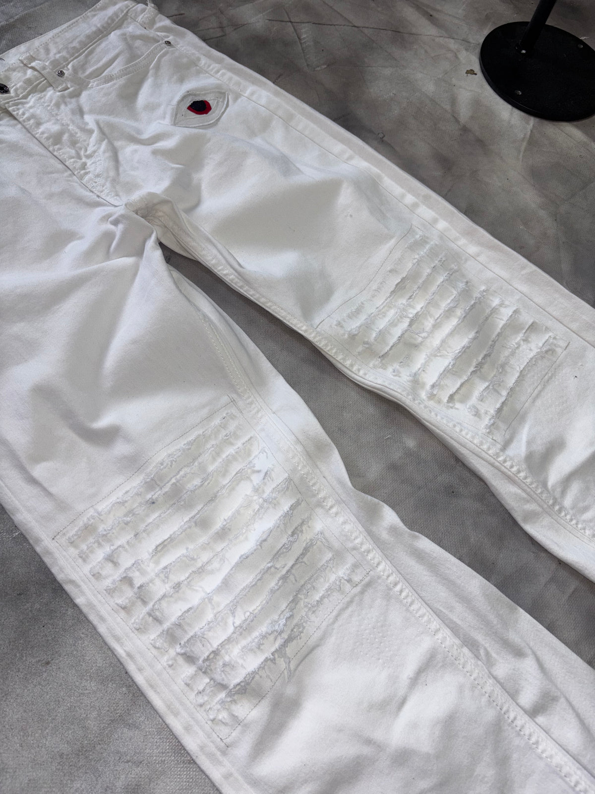 White Bootcut Jeans
