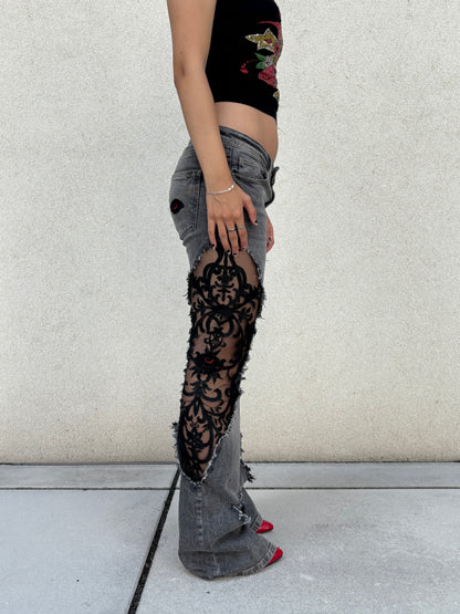 EY¢ Lace Jeans – GRAY