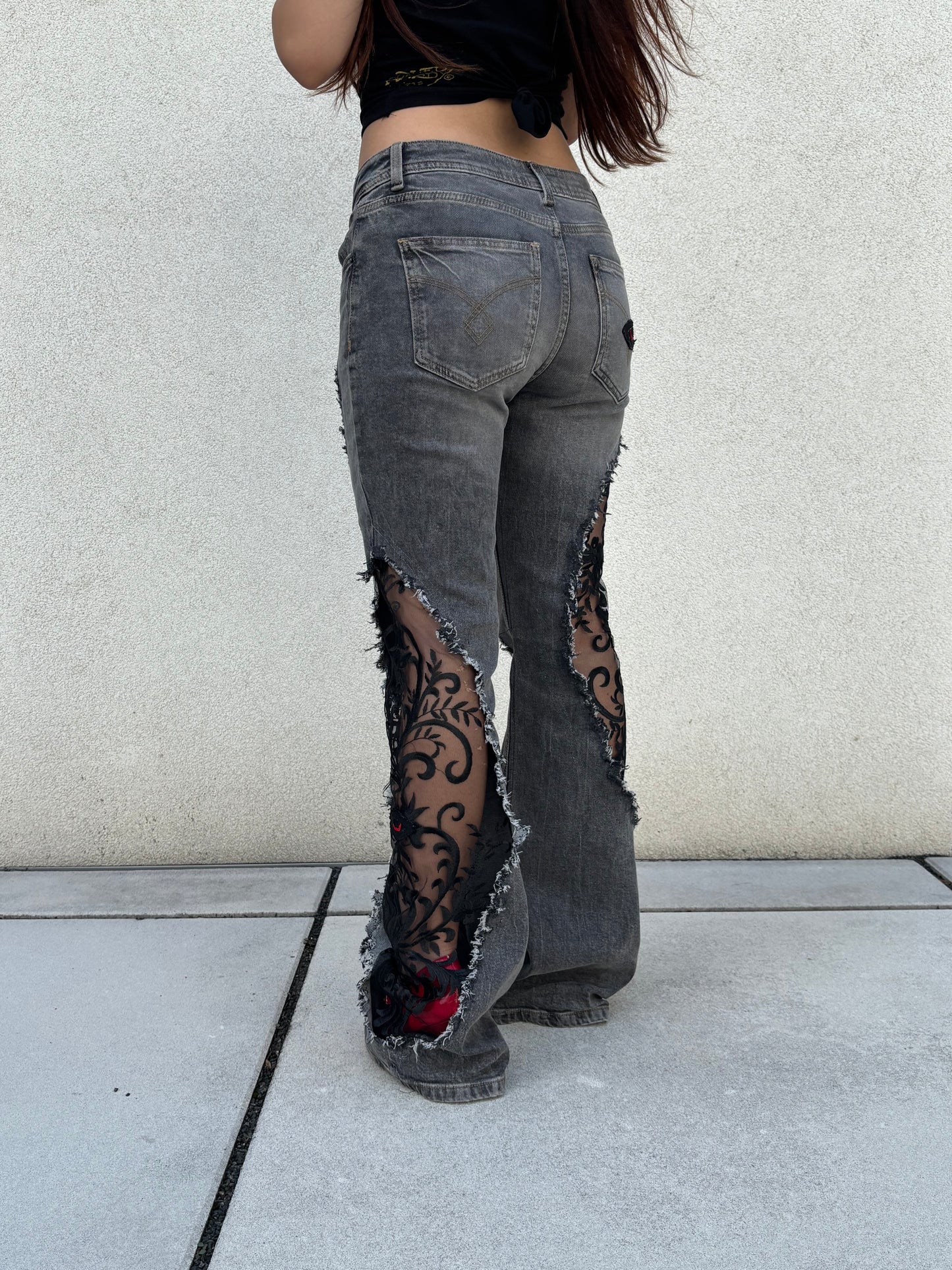 EY¢ Lace Jeans – GRAY