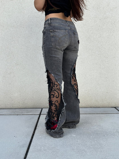 EY¢ Lace Jeans – GRAY