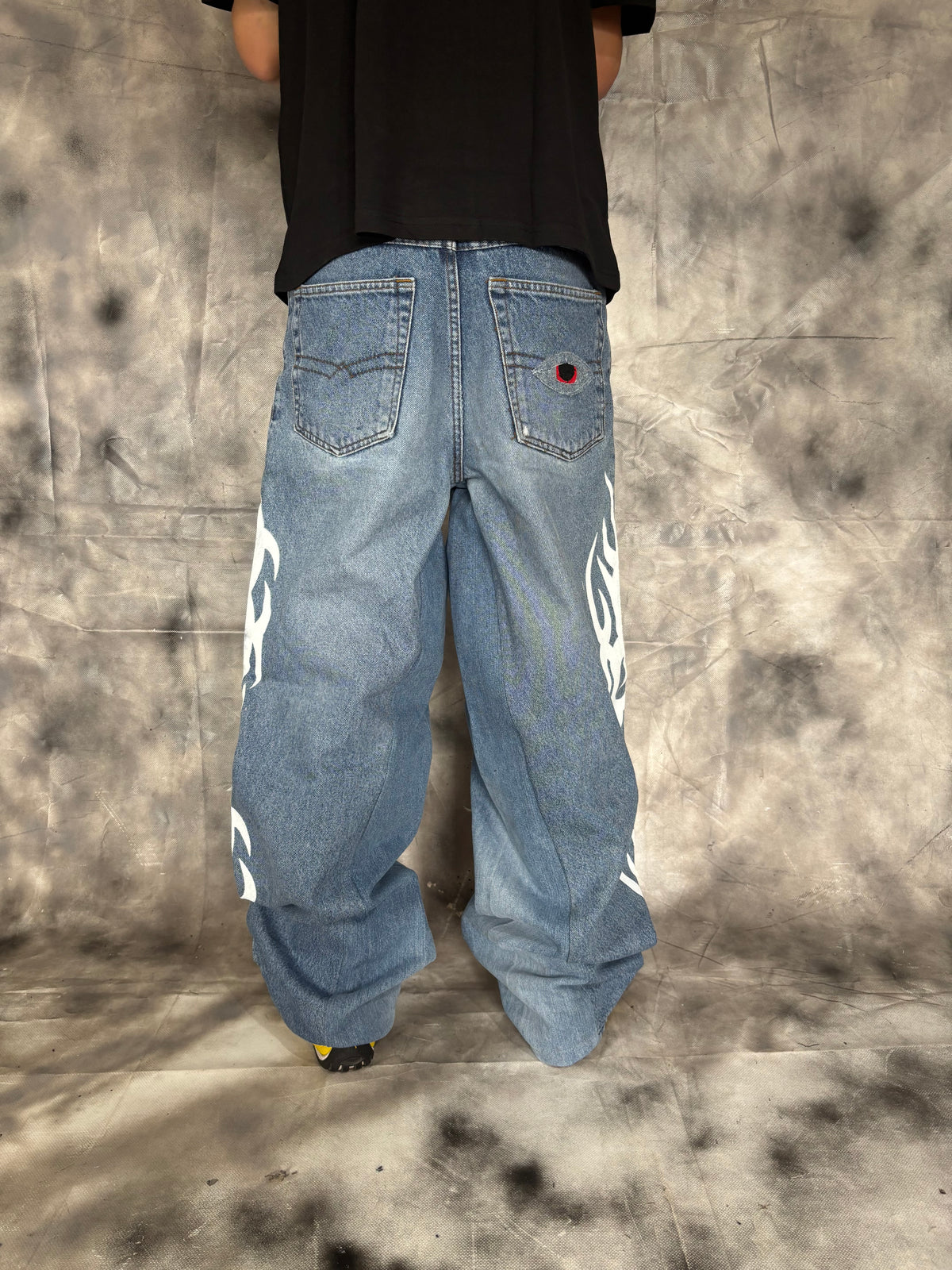 Disstresed Camo Jeans