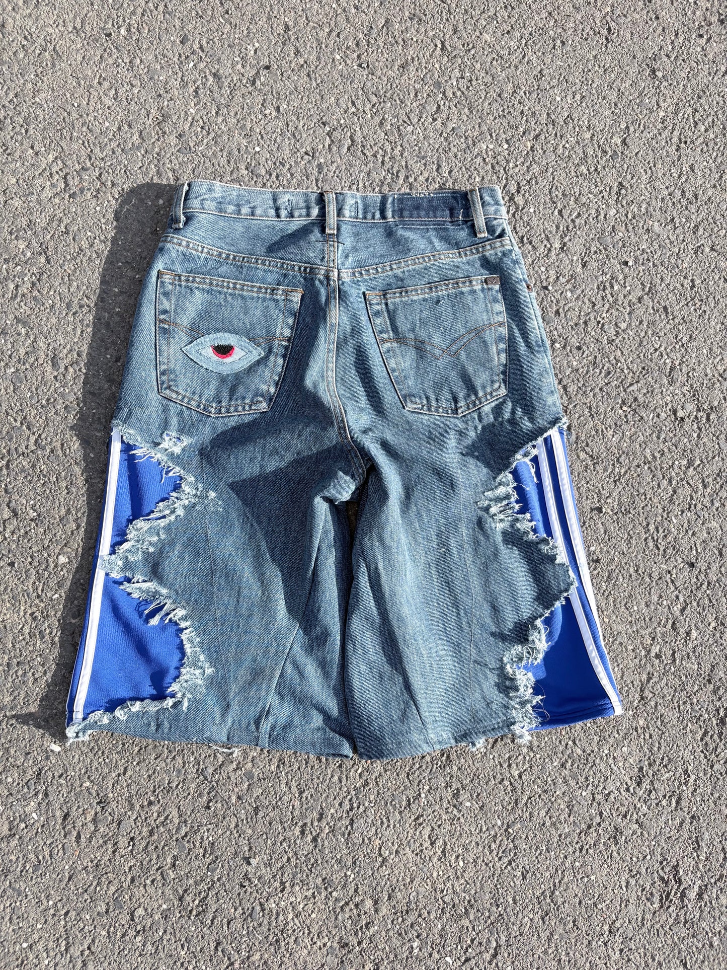 EY¢ Jorts – BLUE STRIPES