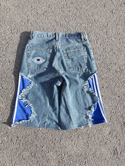 EY¢ Jorts – BLUE STRIPES