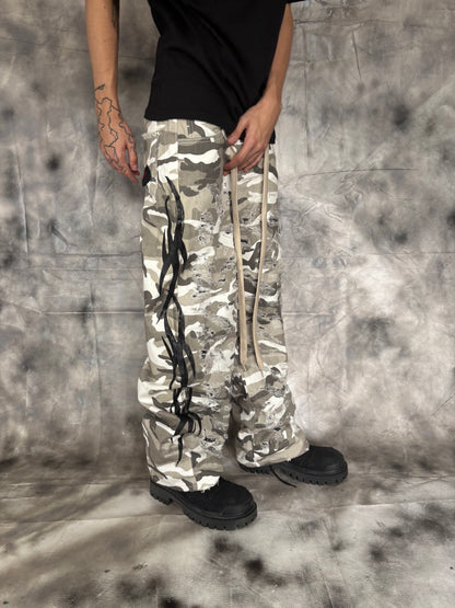 Tribal Camo Jeans – WHITE