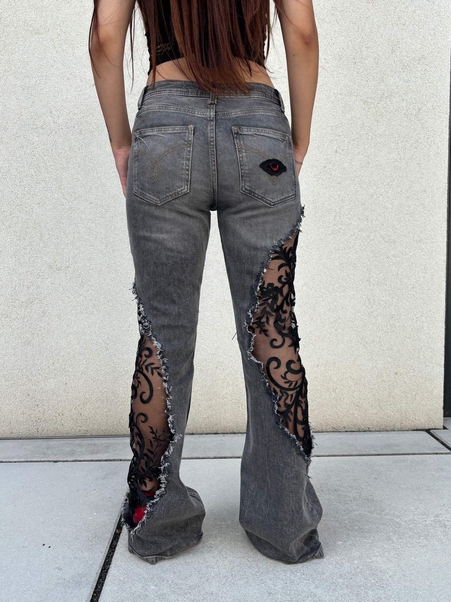 EY¢ Lace Jeans – GRAY