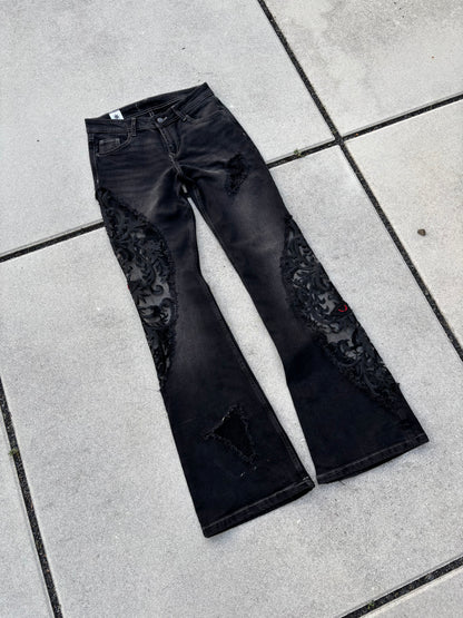 EY¢ Lace Jeans – BLACK