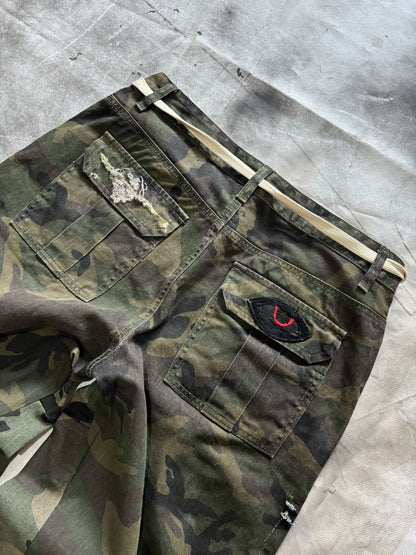 Disstresed Camo Jeans