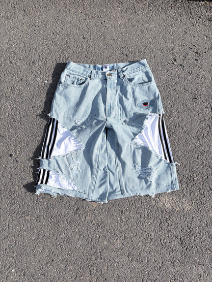 EY¢ Jorts – WHITE STRIPES