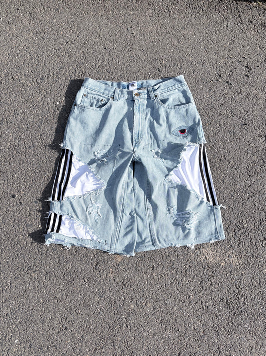 EY¢ Jorts – WHITE STRIPES