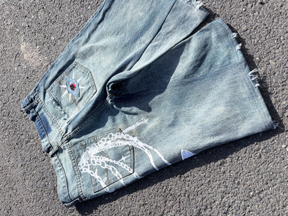 EY¢ (Chain) Jorts – BLEACHED BLUE