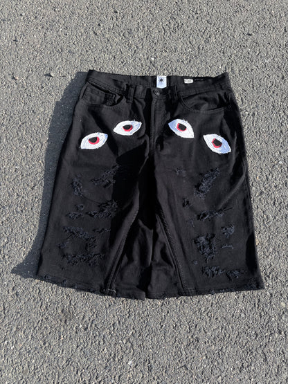 EY¢ (Eyes) Jorts – BLACK