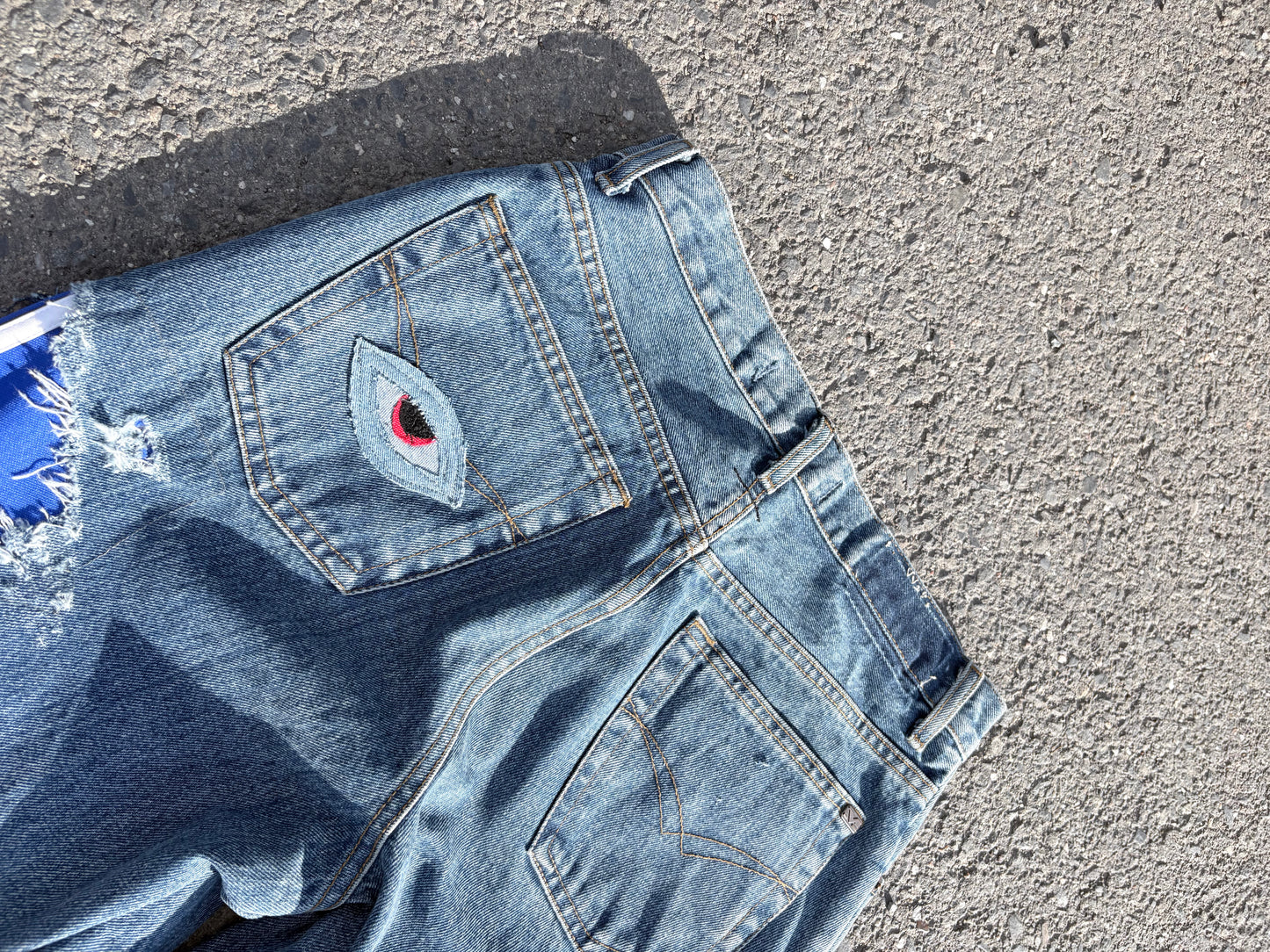 EY¢ Jorts – BLUE STRIPES