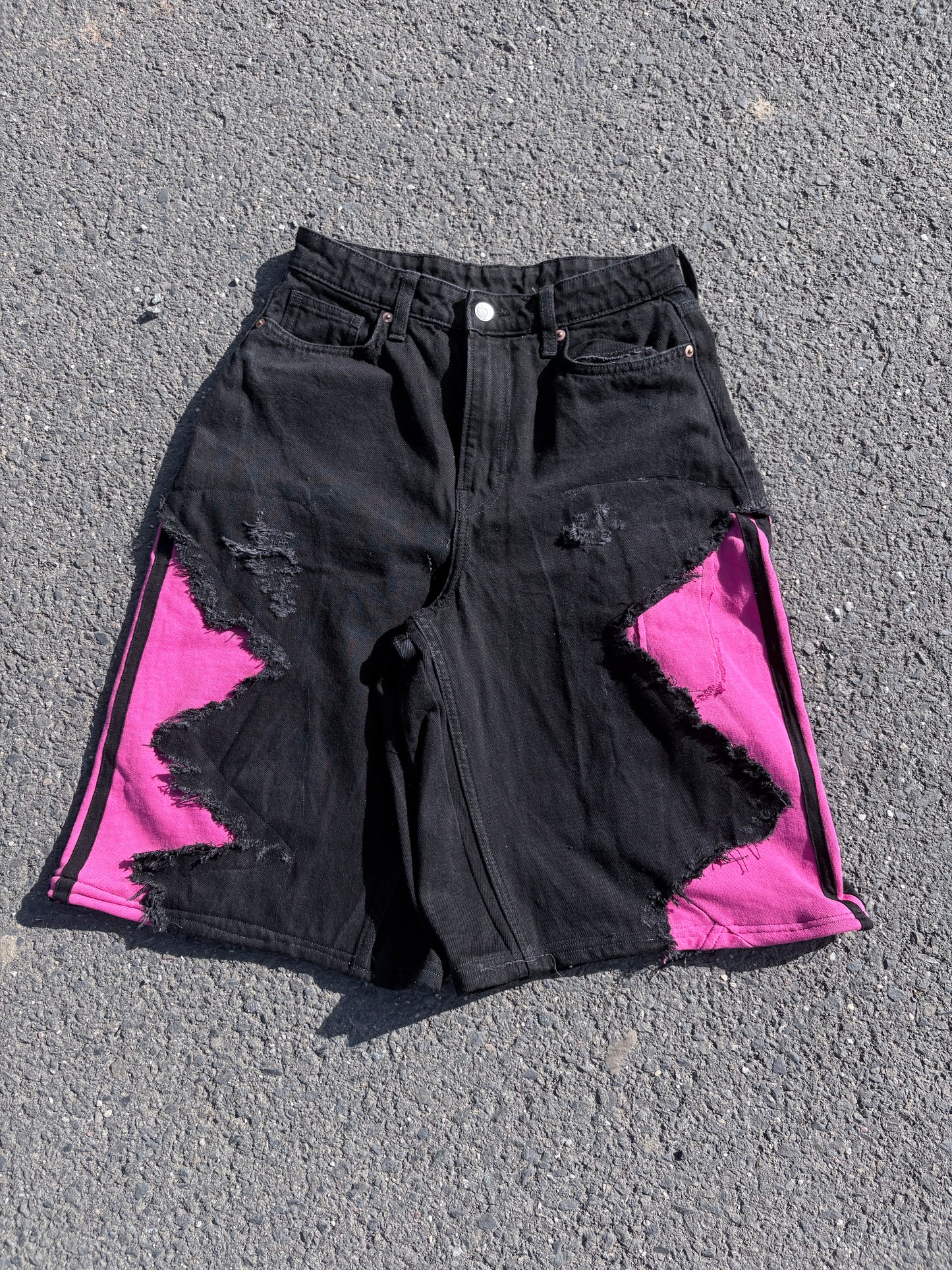 EY¢ Jorts – PINK STRIPES