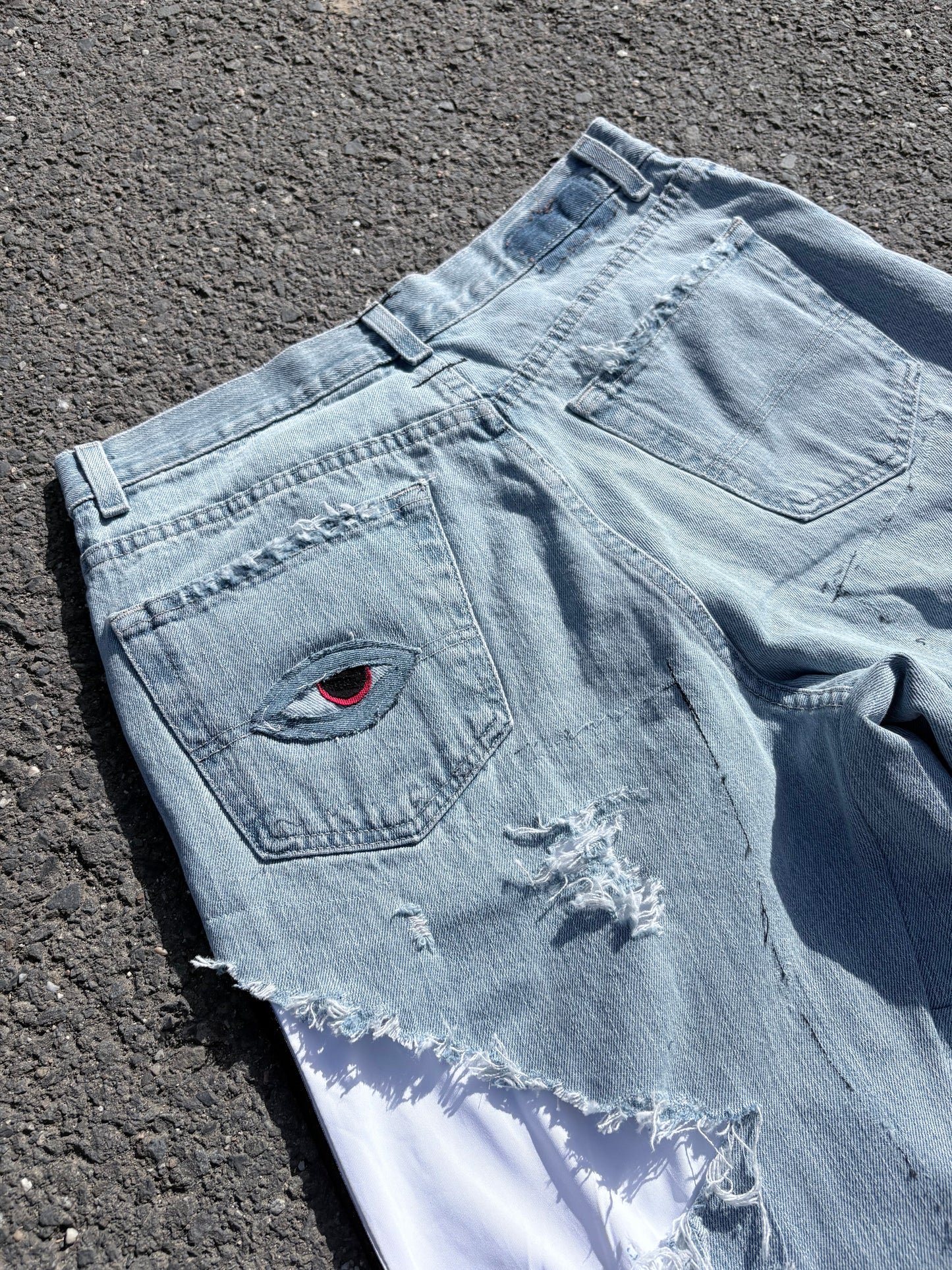 EY¢ Jorts – WHITE STRIPES
