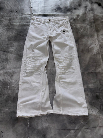 White Bootcut Jeans