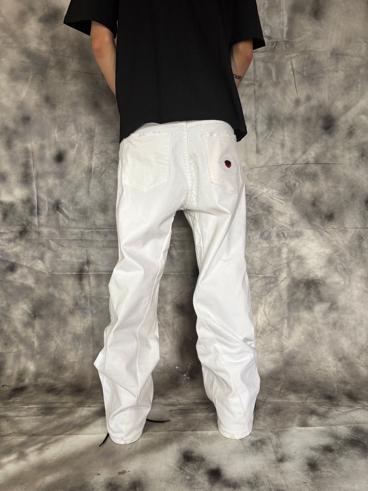 White Bootcut Jeans