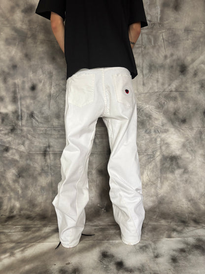 White Bootcut Jeans