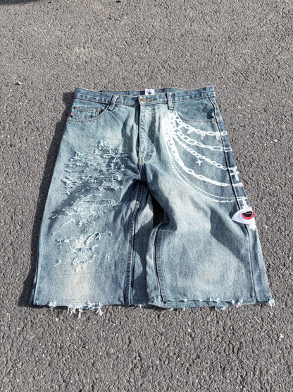 EY¢ (Chain) Jorts – BLEACHED BLUE