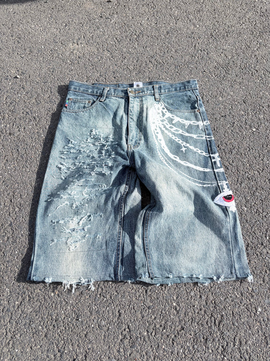 EY¢ (Chain) Jorts – BLEACHED BLUE