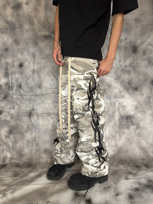 Tribal Camo Jeans – WHITE
