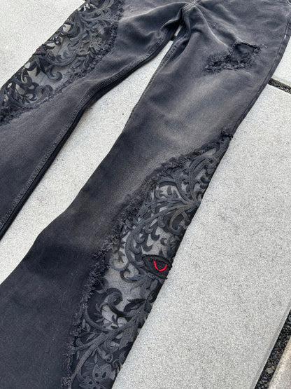 EY¢ Lace Jeans – BLACK