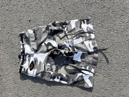 EY¢ Jorts – WHITE CAMO TRIBAL
