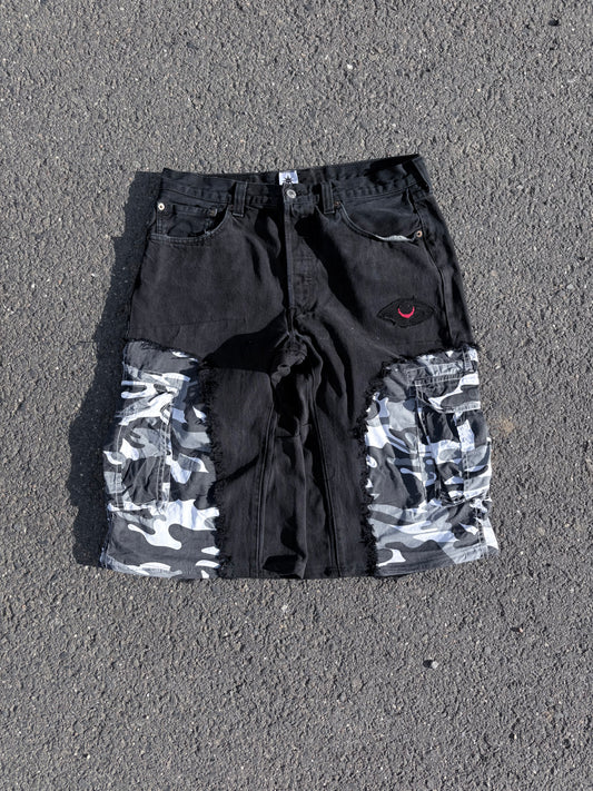 EY¢ Jorts – SPLIT CAMO WHITE
