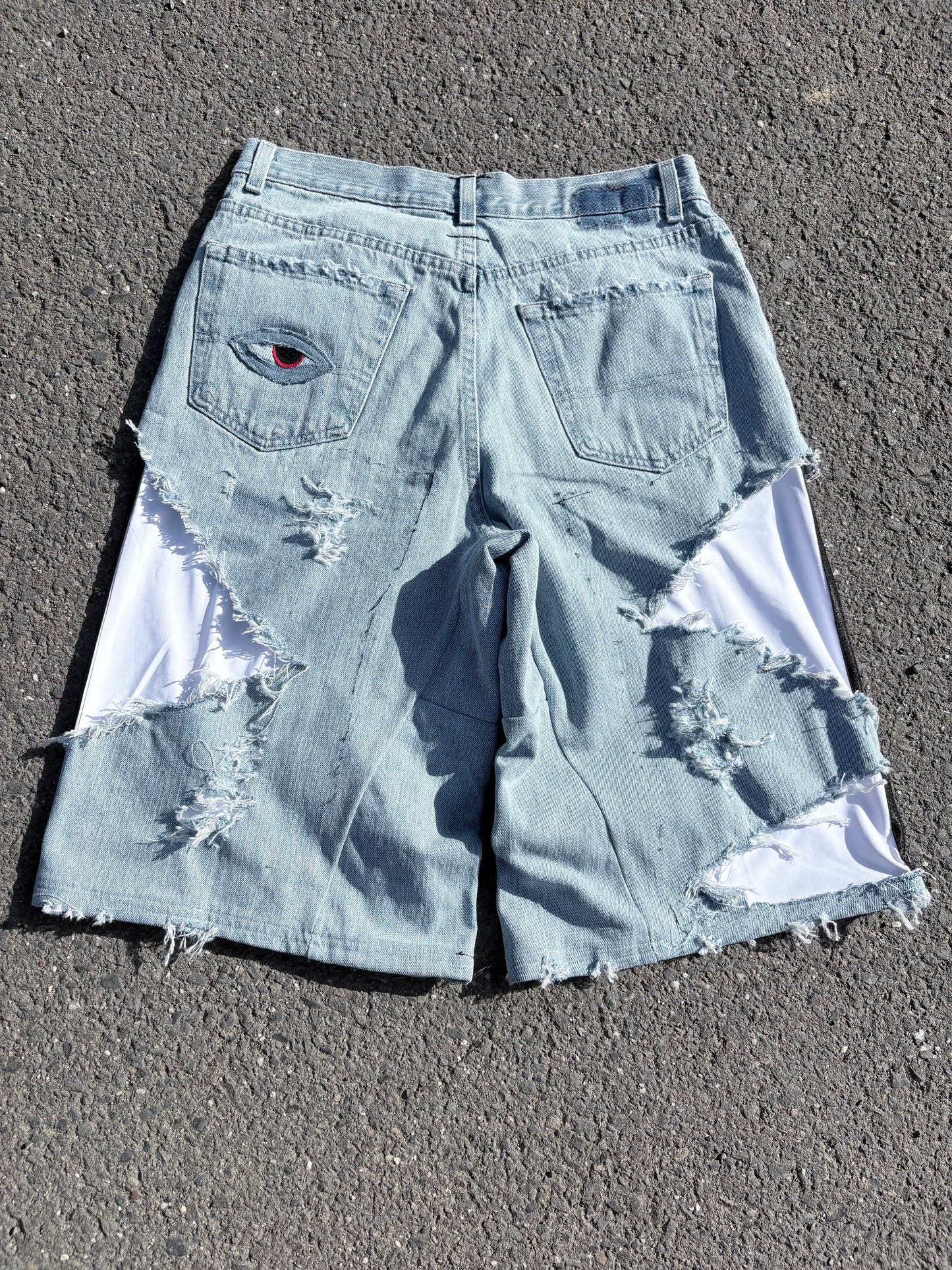 EY¢ Jorts – WHITE STRIPES