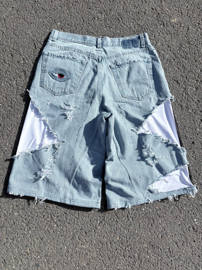 EY¢ Jorts – WHITE STRIPES