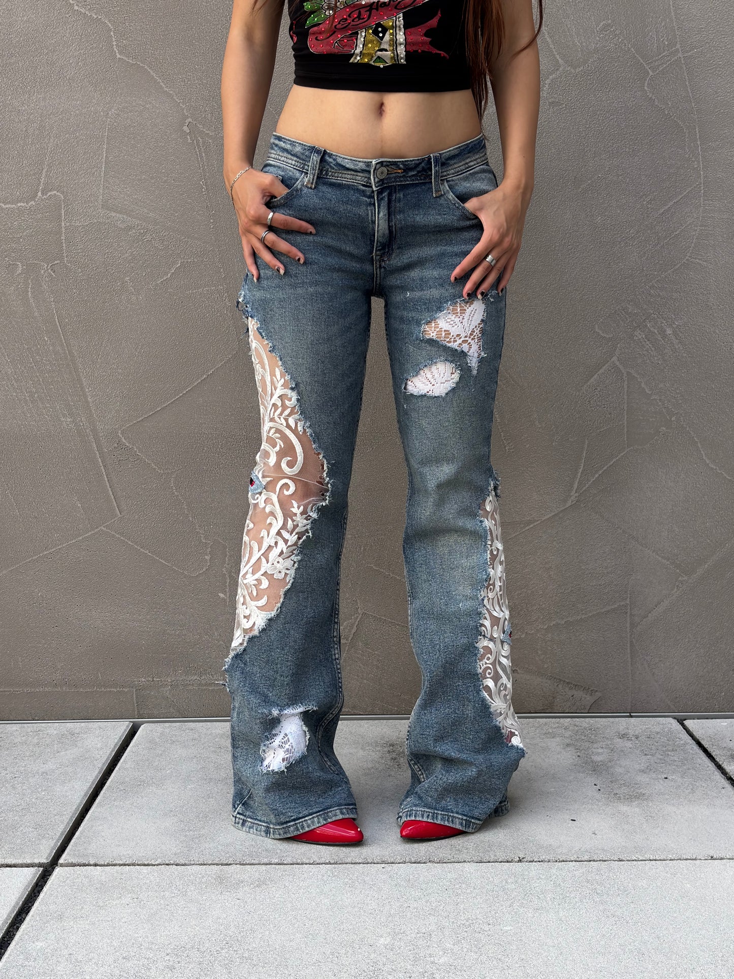 EY¢ Lace Jeans – BLUE