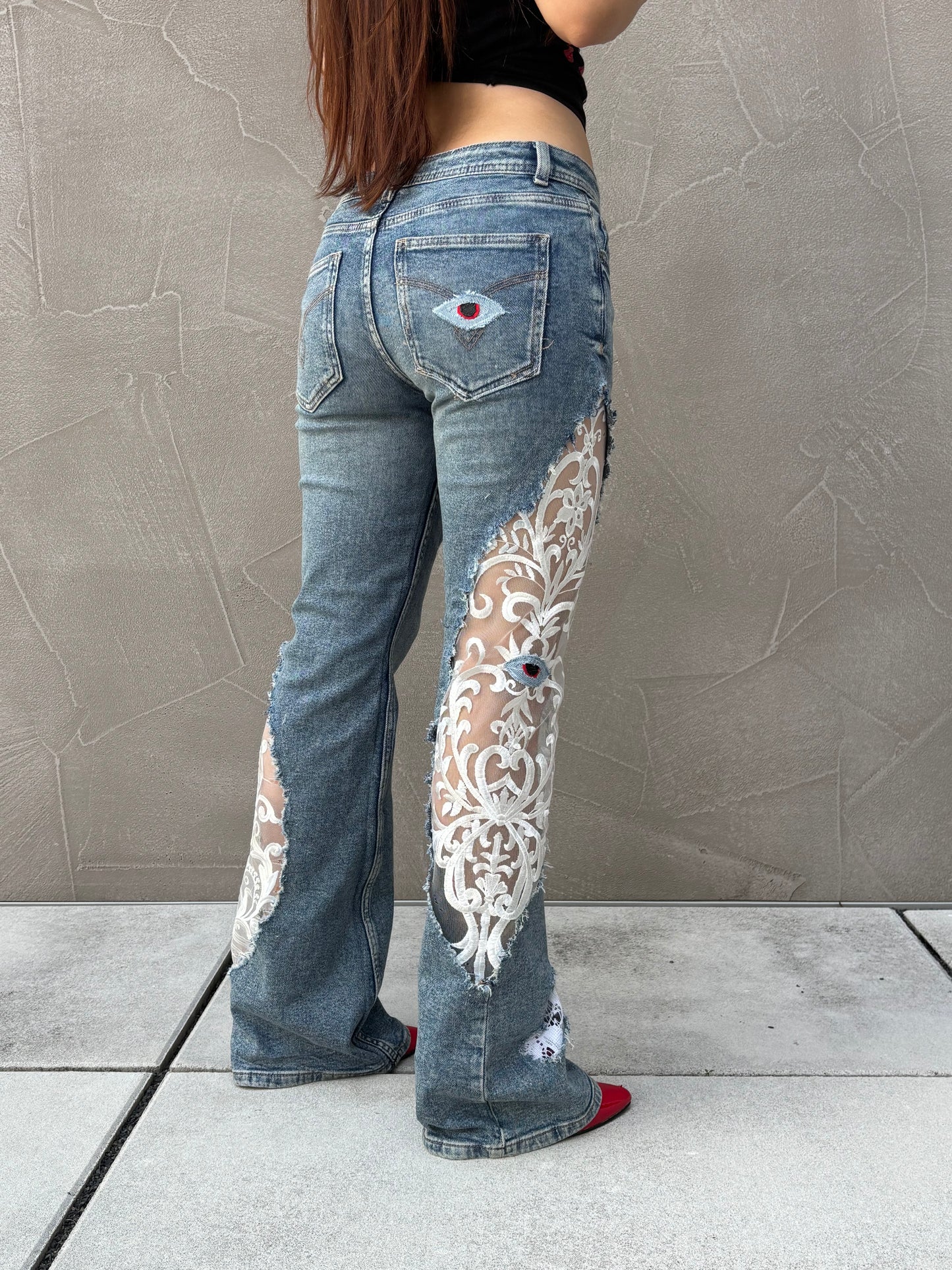 EY¢ Lace Jeans – BLUE