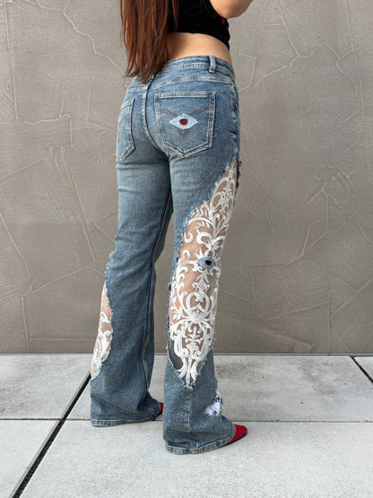 EY¢ Lace Jeans – BLUE