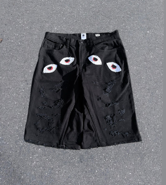 EY¢ (Eyes) Jorts – BLACK