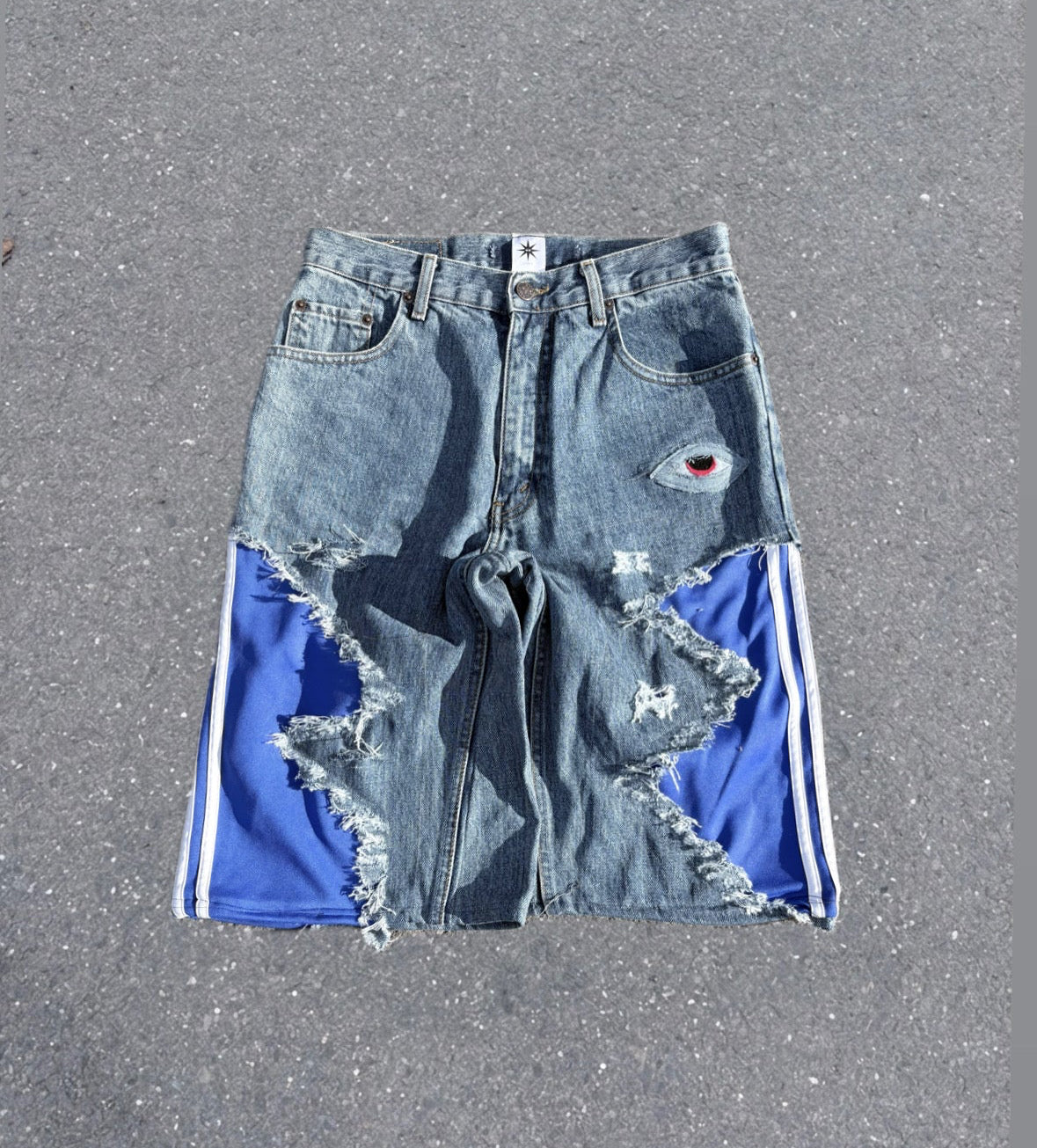 EY¢ Jorts – BLUE STRIPES