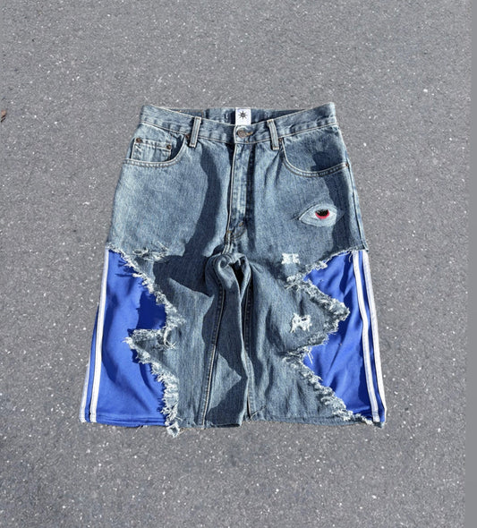 EY¢ Jorts – BLUE STRIPES
