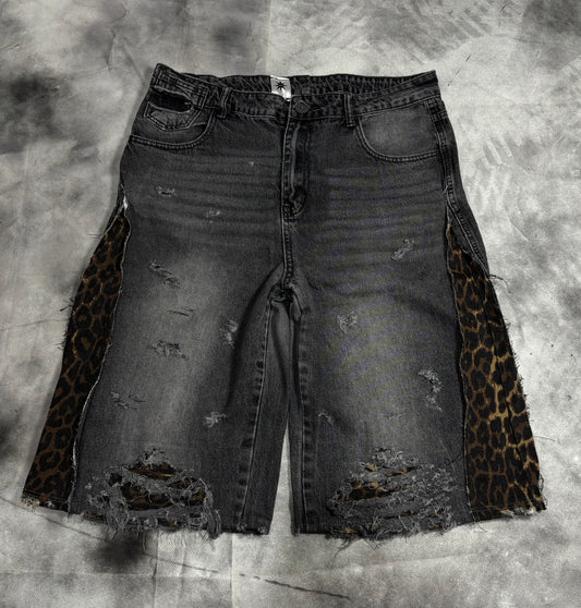 Jorts – FLARED LEOPARD