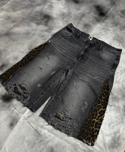 Jorts – FLARED LEOPARD
