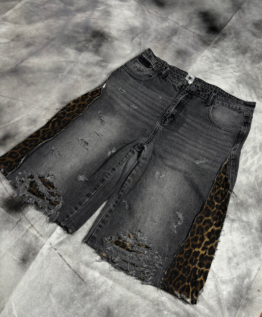 Jorts – FLARED LEOPARD
