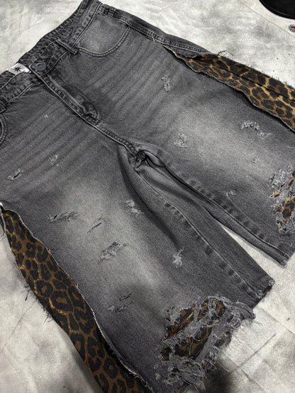 Jorts – FLARED LEOPARD