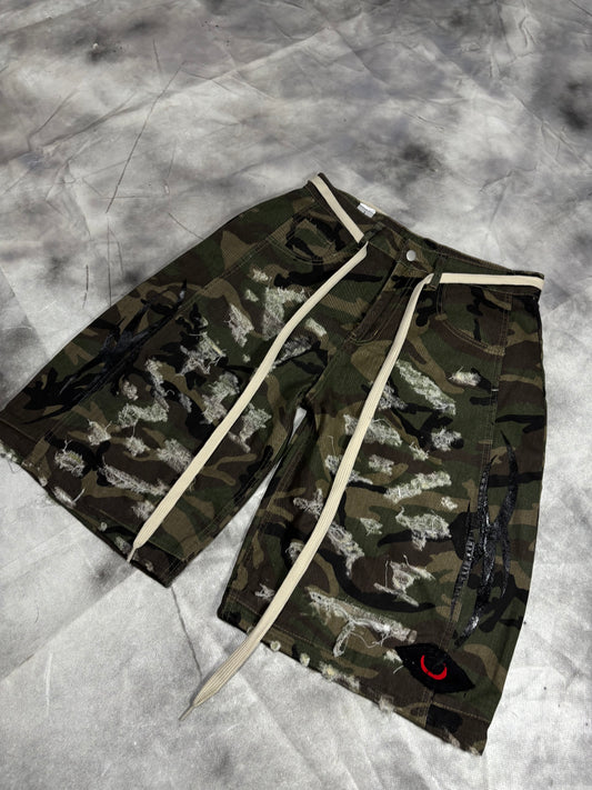 Jorts – CAMO TRIBAL DISTRESSED